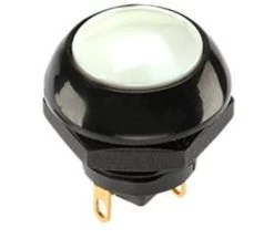 P9M-111129 Otto Latching On-Off Sealed Push Button Switch, Flush White Button