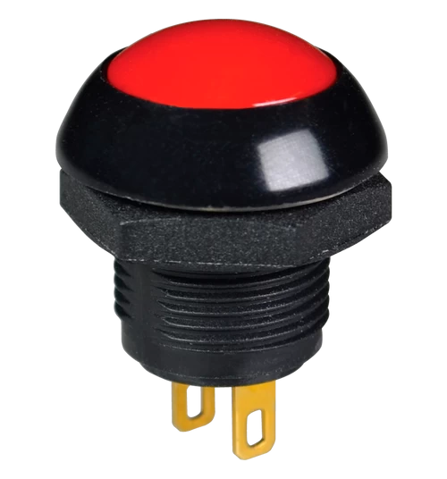 P9M-111121 Otto Latching On-Off Sealed Push Button Switch, Red Button