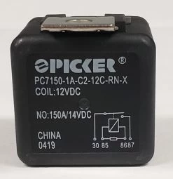 PC7150-1A-C2-12C-RN-X 150 Amp Automotive Relay, Normally Open, Metal Bracket, 12 Volt Coil, Internal Resistor
