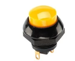 P9M-211124 Otto Latching On-Off Sealed Push Button Switch, Raised Yellow Button