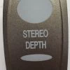 Stereo Depth Rocker Switch Cap, Pewter With 2 White Lens, Stereo Depth Icon, Carling V Series
