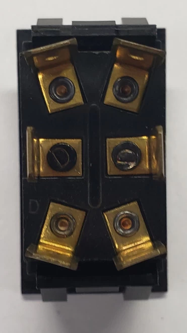 TIGL61-2L-D-WH-BL-NBL Double Rocker Switch, 1 Black Actuator, 1 White, On-On, Spade Terminals - Image 5