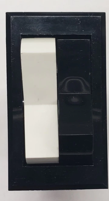 TIGL61-2L-D-WH-BL-NBL Double Rocker Switch, 1 Black Actuator, 1 White, On-On, Spade Terminals - Image 3