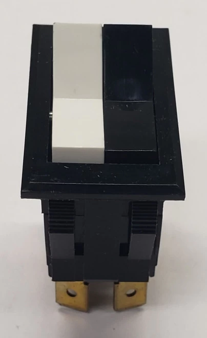 TIGL61-2L-D-WH-BL-NBL Double Rocker Switch, 1 Black Actuator, 1 White, On-On, Spade Terminals - Image 7