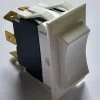 TIGM51-6S-WH-NWH Carling Rocker Switch, On-Off-On, White, Quick Connect Terminals, DPDT