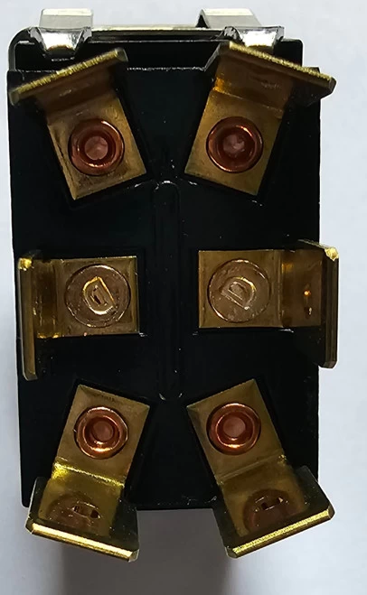 TIGM5M-1L-BL-FN Double Pole, Double Momentary, Spring Return To Center Off Position, Silver Bezel - Image 5