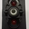 V1D2GTTC-00000-000 Carling On-Off Rocker Switch, 2 Super Bright Red LED, Panel Seal