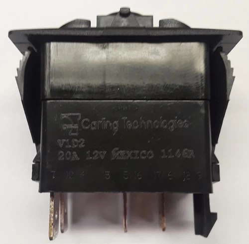 V1D2A60B Carling On-Off Rocker Switch With 1 Independent Lamp, Spade Terminals - Image 2