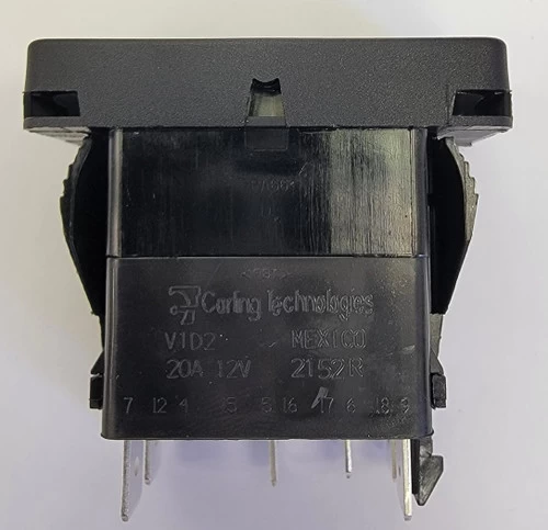V1D2U661 Carling V Series Contura X Rocker Switch, On-Off, 2 Independent Lamps, Spade Terminals - Image 2