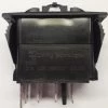 V6D1AN0B Carling V Series Single Pole Rocker Switch, On-Off-On, One Independent Amber Led, Spade Terminals