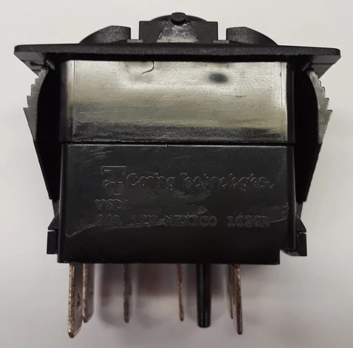 V6D1WNNB Single Pole On-Off-On Carling V Series, Two Amber Leds, Spade Terminals, Rocker Switch - Image 3