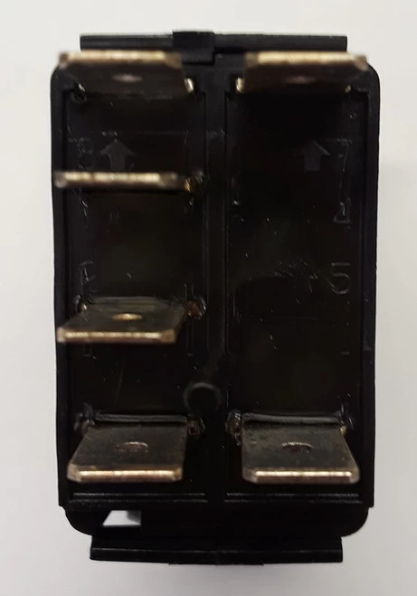 V6D1WNNB Single Pole On-Off-On Carling V Series, Two Amber Leds, Spade Terminals, Rocker Switch - Image 4