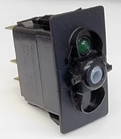 VAD1AH0B On-Off Double Pole Rocker Switch, Carling V Series, Single Green LED