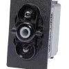 V1D1G66B Carling On-Off Rocker Switch, 2 Lamps, Spade Terminals