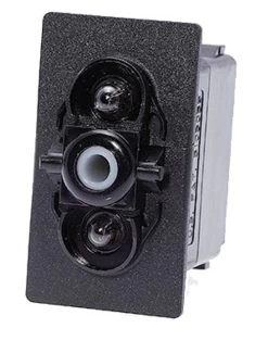 VAD2U66B V Series Contura Double Pole On-Off Rocker Switch, Carling, 2 Lamps