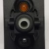 VBD2YN6B Carling V Series Momentary On-Off Rocker Switch, 1 Amber Led, 1 Incandescent Lamp