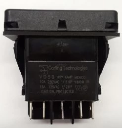 VD5BU114-00000-000 Carling Contura X On-On Rocker Switch With Two 125 Volt Neon Lamps