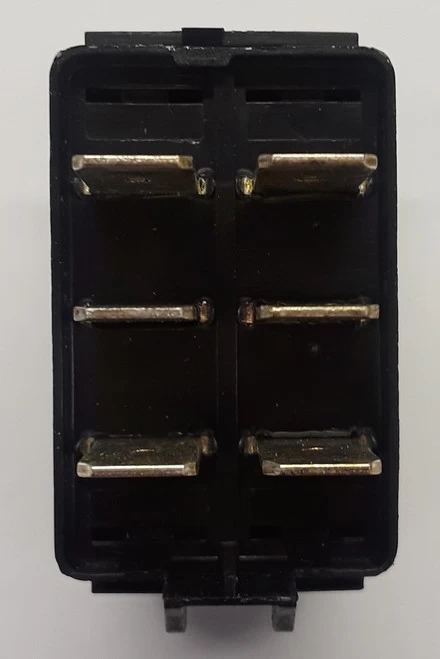 VLD1S001-00000-000 Contura X Double Pole Carling V Series Rocker, DPDT, Momentary, Raised Bezel - Image 2