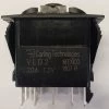 VLD2U66B Double Momentary Carling V Series Rocker, DPDT, 2 Ind Lamps