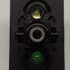 VLD2UXHB Special Carling V Series Rocker, DPDT, Momentary, 1 Green Led, 1 White Led