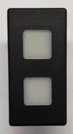 VP1TT-B1199-00000 Carling 12 Volt Rectangular Dual Red LED Indicator Light With White Lens