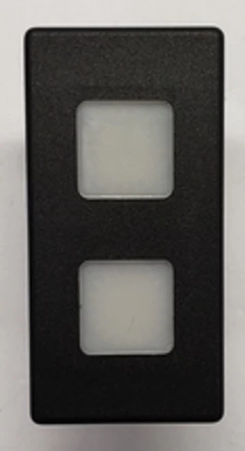 VP1TT-B1199-00000 Carling 12 Volt Rectangular Dual Red LED Indicator Light With White Lens