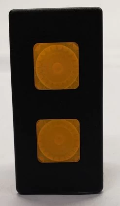 VP166-B11XX-00000 Carling Rectangular Double Yellow Lens 12 Volt Indicator Light