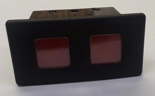 VP166-B11RR-00000 Carling 12 Volt Incandescent Rectangular Red Indicator Light