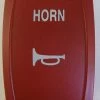 Red Laser Etched Horn Rocker Switch Cap, Horn Icon & Wording, Carling V Series