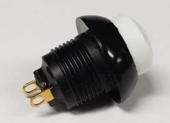 P9M-211129 Otto Latching On-Off Water Tight Push Button Switch, Raised White Button